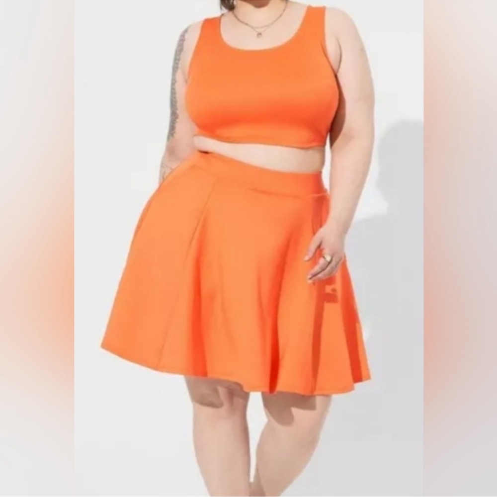 Women's Bright Orange Draped Neck Top NWT
